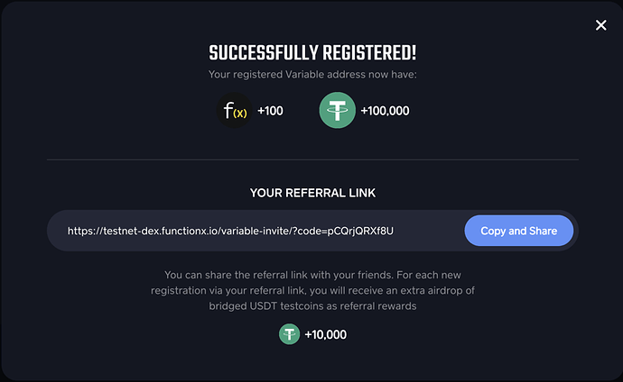 share referral link